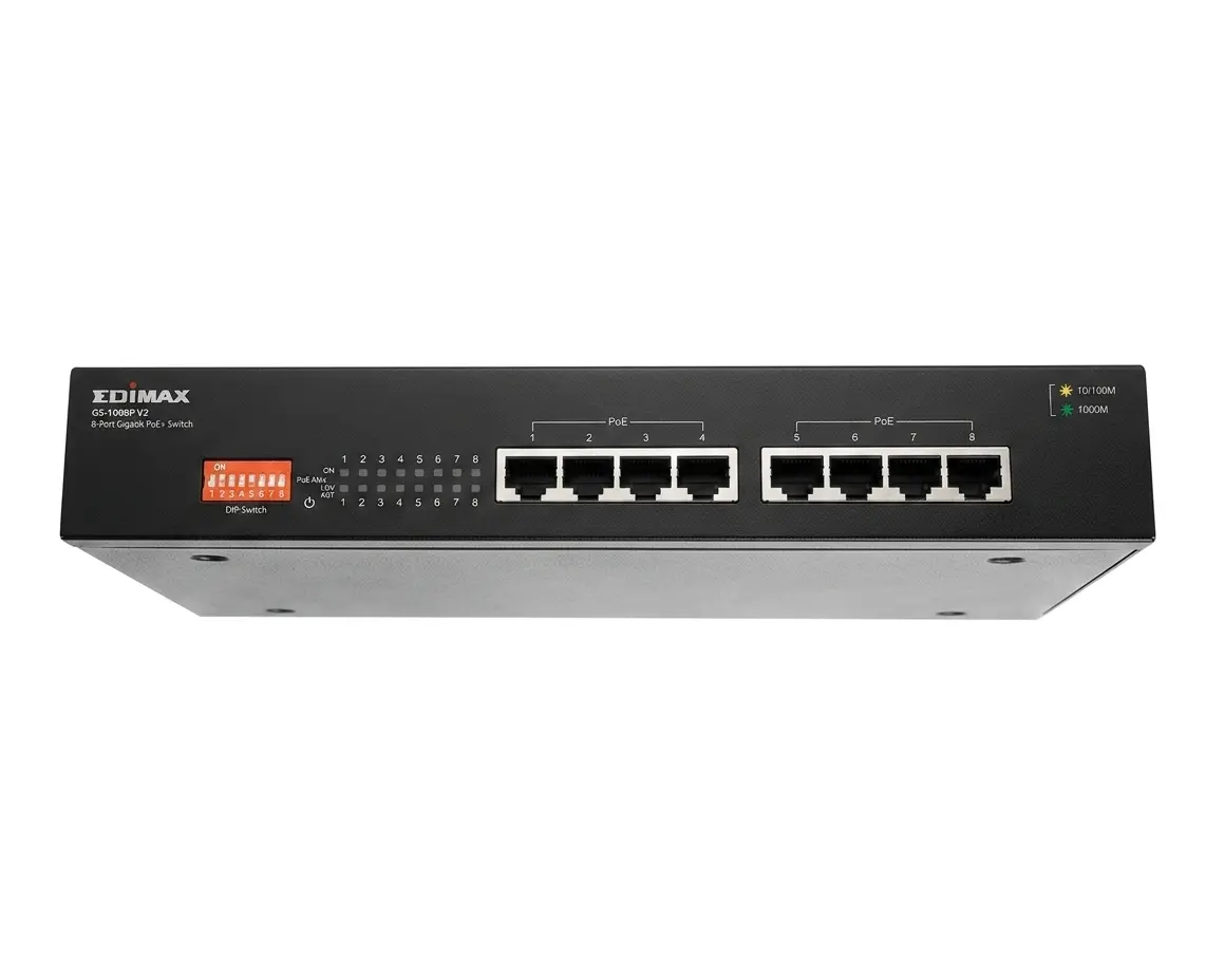 Switch Przełącznik niezarządzalny Edimax GS-1008P V2 – 8 portów PoE+